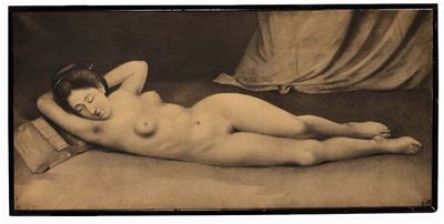Grande Dipinto Raffigurante Nudo Femminile, Cina, Dinastia Qing, XIX Secolo
