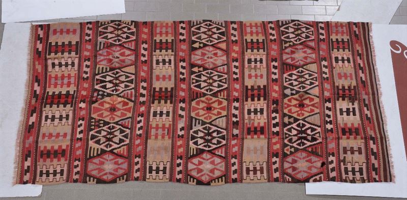 An Anatolia Kilim early 20th century.Good condition.  - Auction Ancient Carpets - Cambi Casa d'Aste