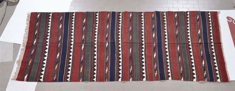A Caucaso Kilim early 20th century.Good condition.  - Auction Ancient Carpets - Cambi Casa d'Aste