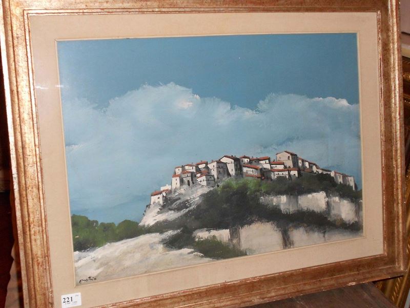 Enotrio Pugliese (1920-1989) Paesaggio calabrese  - Auction 19th and 20th Century Paintings - Cambi Casa d'Aste