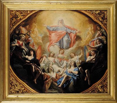 Orazio Riminaldi (1594-1631)il Padre Eterno in una Gloria di Angeli