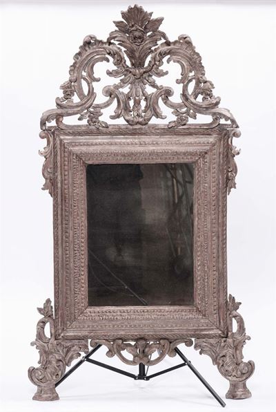 Specchiera in Legno Argentato, Piemonte XIX Secolo