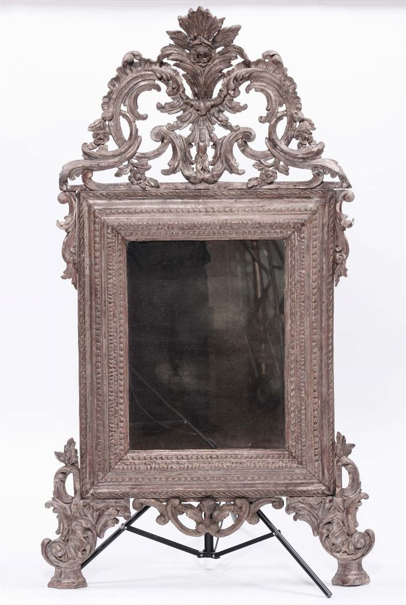 Specchiera in legno argentato, Piemonte XIX secolo  - Auction Time Auction 3-2014 - Cambi Casa d'Aste