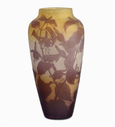 Emile Gallé (1846-1904) - Nancygrande Vaso di Forma Ovoidale