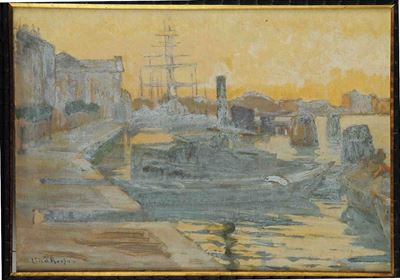 Lina Rosso (1888-1975)le Zattere All'alba