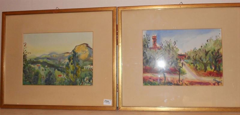 Cenni (XIX-XX secolo) Paesaggi  - Auction 19th and 20th Century Paintings - Cambi Casa d'Aste