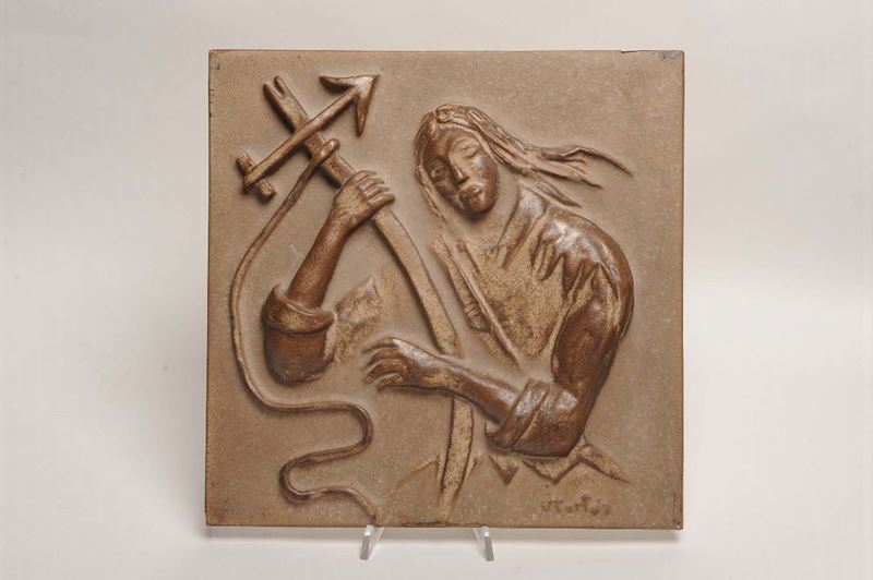 Herta Ottolenghi Wedwkind  (1885 - 1953) Formella in terracotta  - Auction Decorative Arts of XX Century - I - Cambi Casa d'Aste