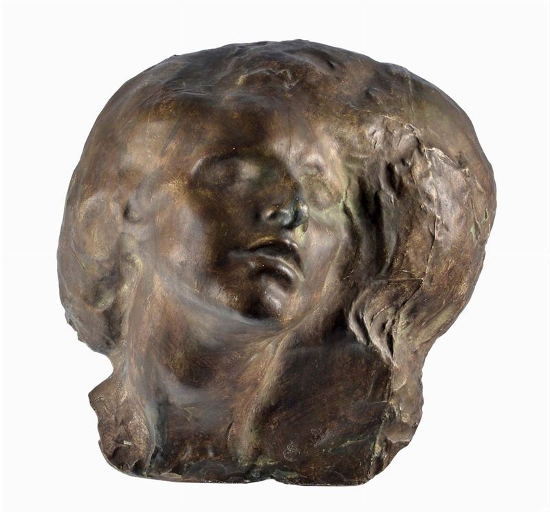 Leonardo Bistolfi Volto femminile  - Auction Decorative Arts of XX Century - I - Cambi Casa d'Aste