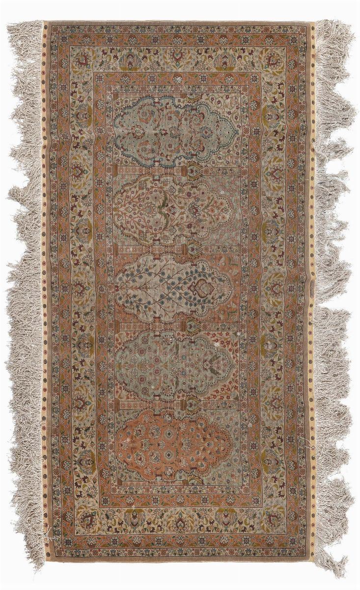 An Anatolia Hereke rug 20th century.Signed Ozonupak very good condition.  - Auction Ancient Carpets - Cambi Casa d'Aste