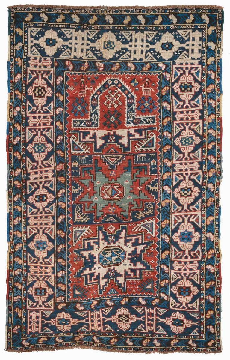 A Caucaso Shirvan Lesghi rug end 19th early 20thcentury.Good condition.  - Auction Ancient Carpets - Cambi Casa d'Aste