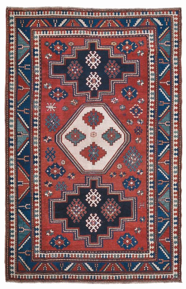 A Caucaso Kazak rug end 19th century.Good condition.