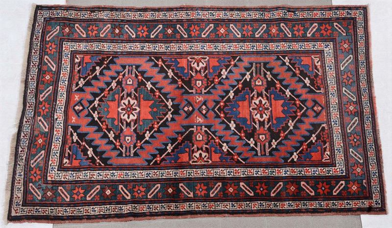 A Caucaso Karabagh rug early 20th century.End restored.  - Auction Ancient Carpets - Cambi Casa d'Aste