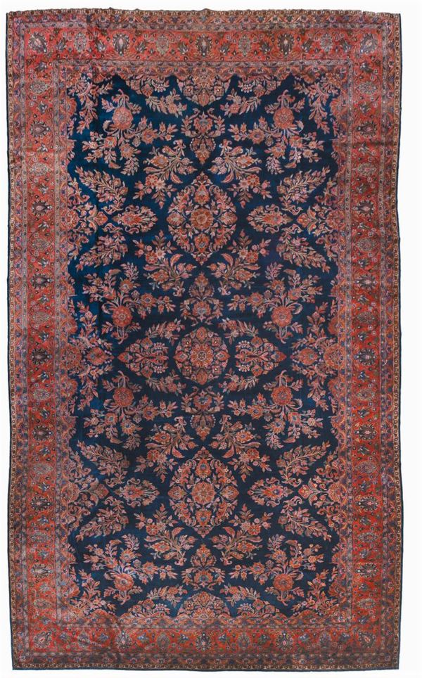A Persia Kashan Manchester carpet end 19th century. Overall good condition.