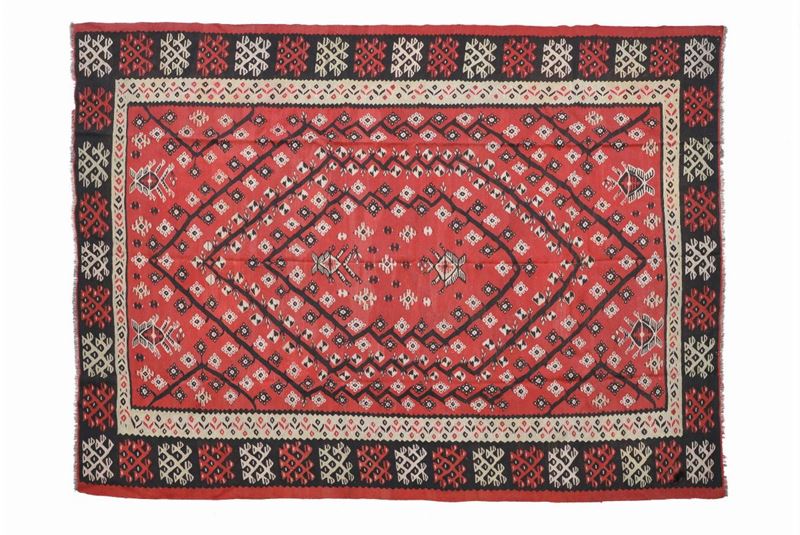 A Persia Sharkoy Kilim early 20th century. Good condition.  - Auction Ancient Carpets - Cambi Casa d'Aste