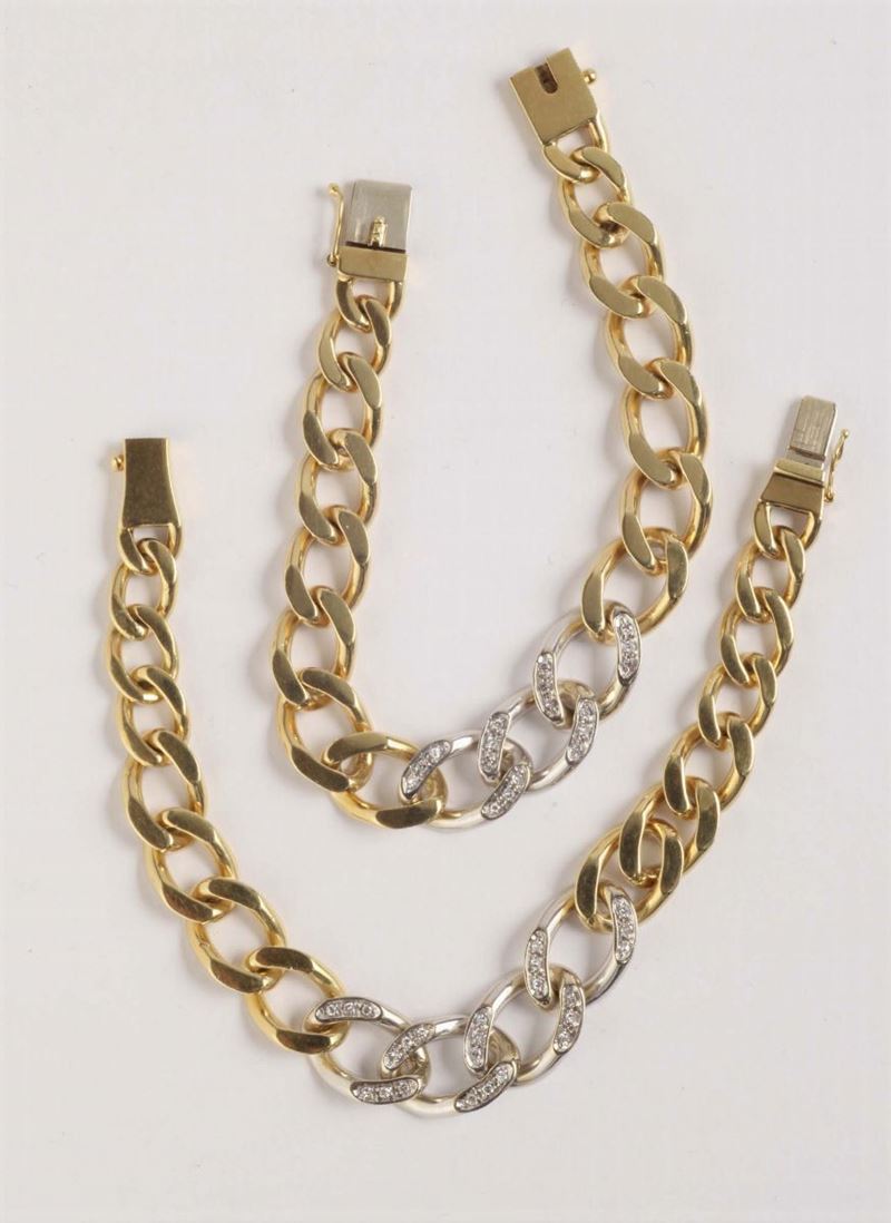 Coppia di bracciali con diamanti  - Auction Silvers, Ancient and Contemporary Jewels - Cambi Casa d'Aste