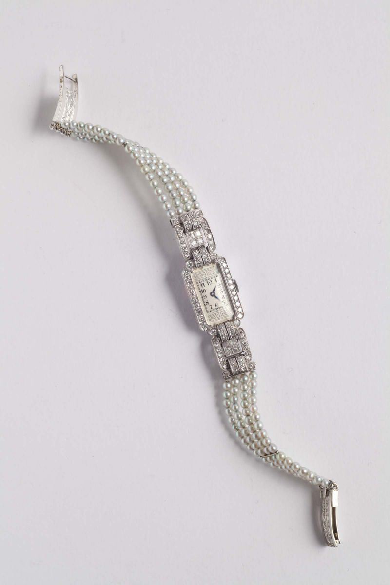 Chiappe, orologio gioiello con perline  - Asta Argenti e Gioielli Antichi e Contemporanei - Cambi Casa d'Aste