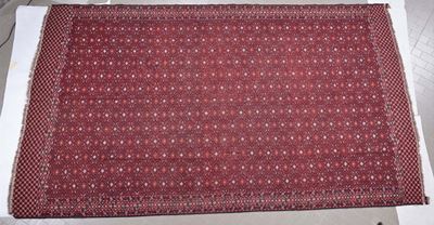 Tappeto Turkmeno in Tecnica Mista Fine XIX Inizio XX Secolo