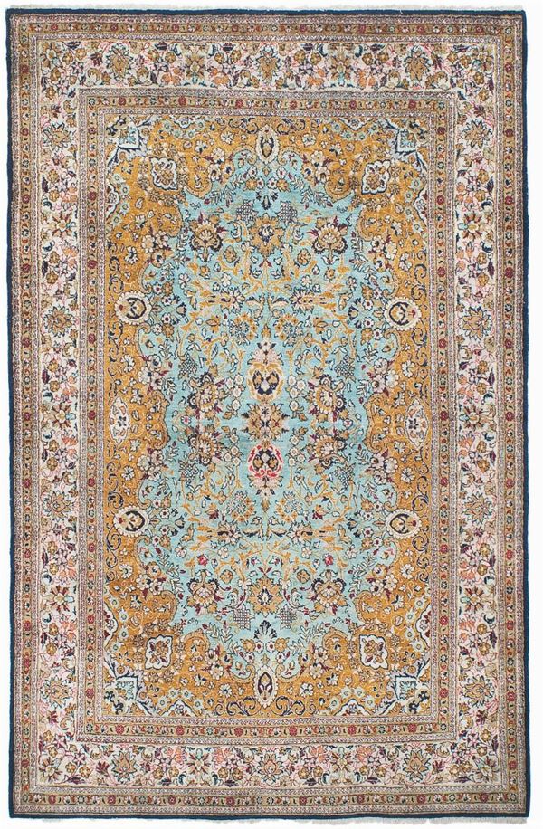 A Persia Qum carpet in silk mid 20th century.Overall very good condition.