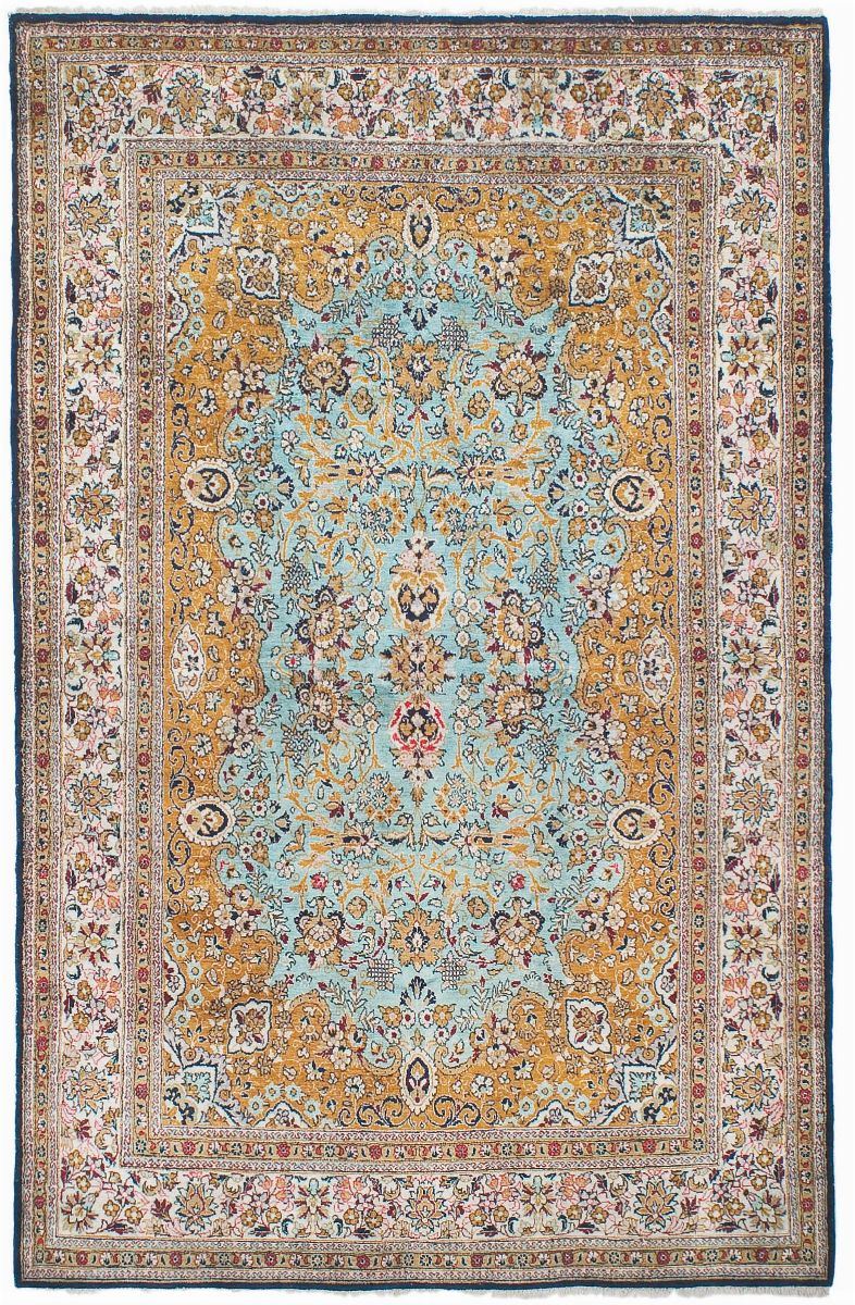A Persia Qum carpet in silk mid 20th century.Overall very good condition.  - Auction Ancient Carpets - Cambi Casa d'Aste
