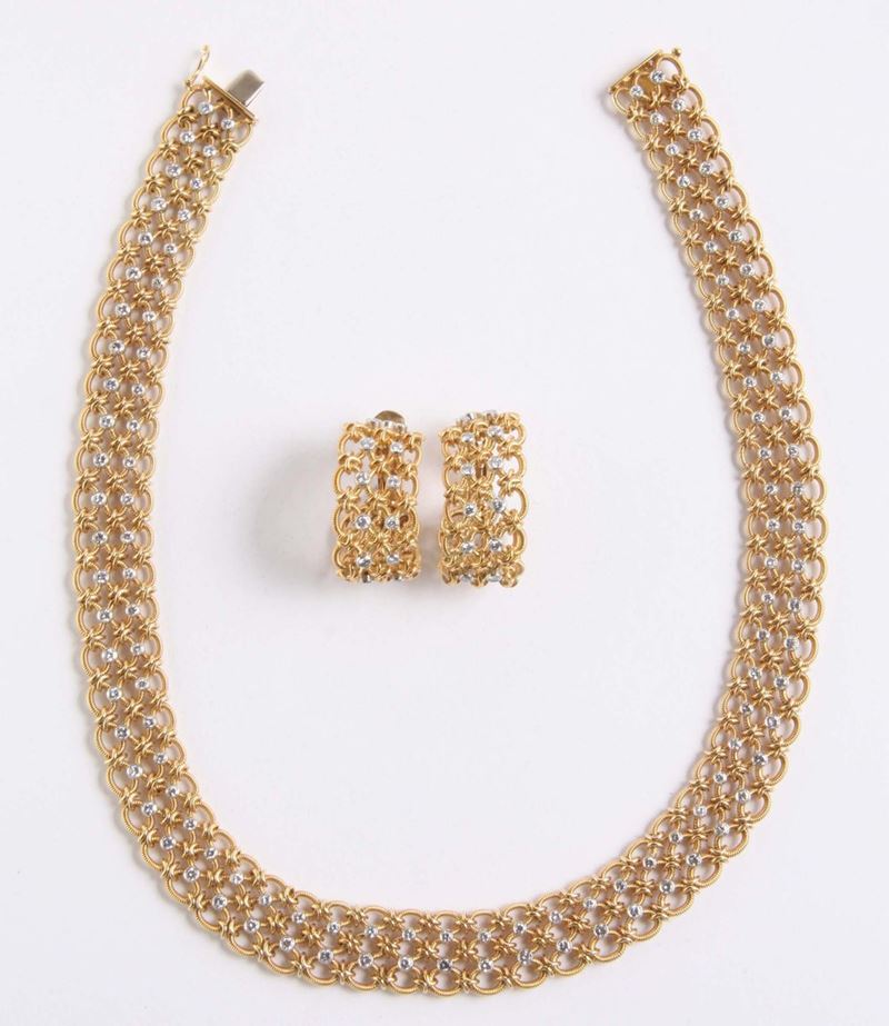 Bulgari, parure in oro e diamanti  - Auction Silvers, Ancient and Contemporary Jewels - Cambi Casa d'Aste