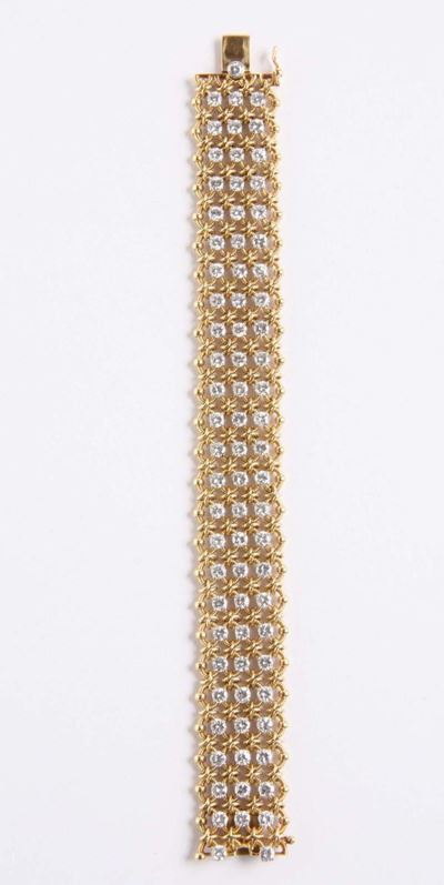 Bulgari, Bracciale in Oro e Diamnti