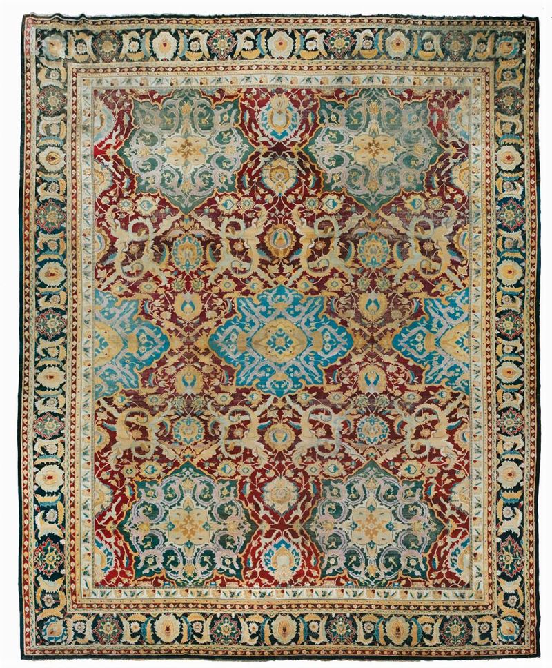 An India Agra carpet second mid 19thcentury.Damages.  - Auction Ancient Carpets - Cambi Casa d'Aste