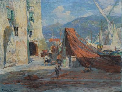 Romolo Pergola (1890-1960)veduta Ligure