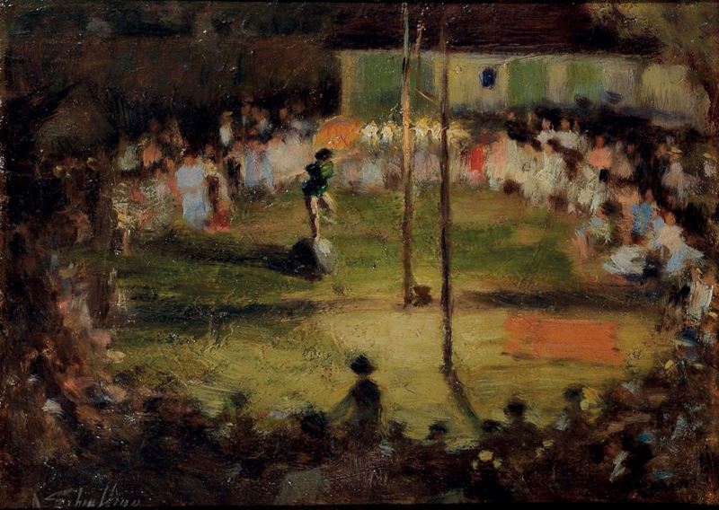 Antonio Schiaffino (1879-1968) Festa circense  - Auction 19th and 20th Century Paintings - Cambi Casa d'Aste