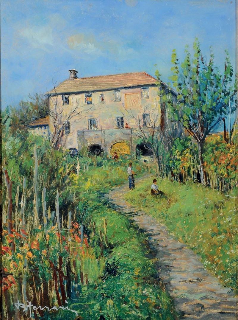 Berto Ferrari (1887-1965) La casa della meridiana, S.Martino Teglia, 1948  - Auction 19th and 20th Century Paintings - Cambi Casa d'Aste