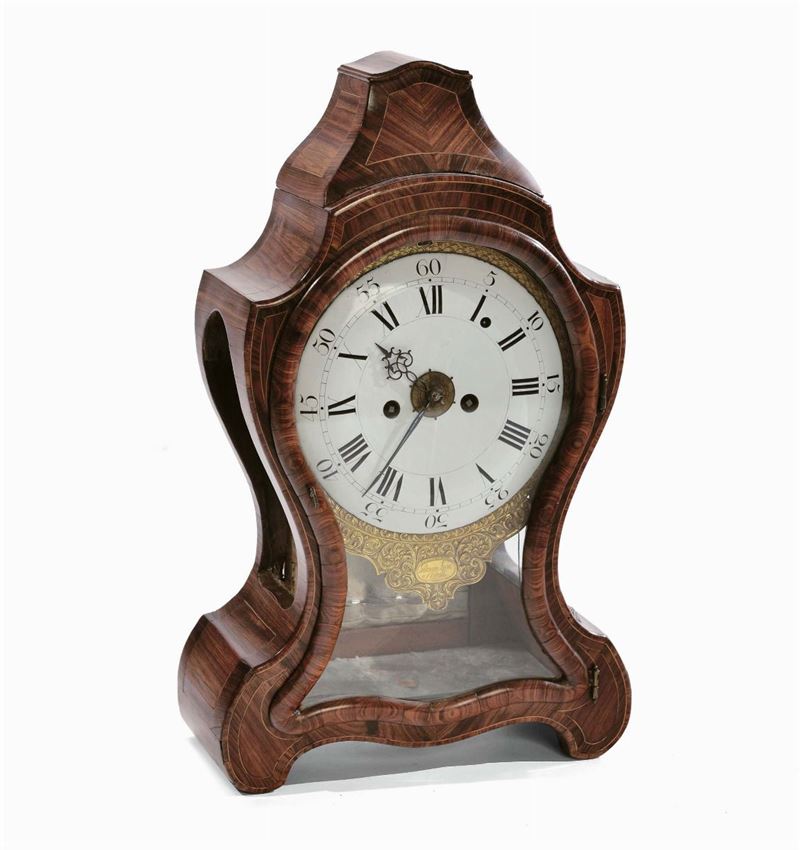 Orologio da tavolo con cassa sagomata, XVIII secolo  - Asta La Dimora di un Conoscitore Bolognese - Cambi Casa d'Aste