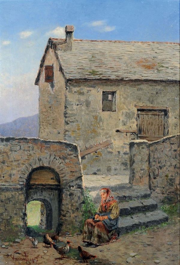 Antonio Varni (1841-1907) Vecchiezza tranquilla, 1907