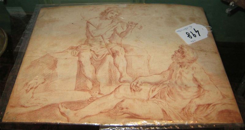 Scuola Emiliana del XVII secolo Mercurio incanta Argo  - Auction The Collestions of a Fine Bolognese Art Connoisseur - Cambi Casa d'Aste