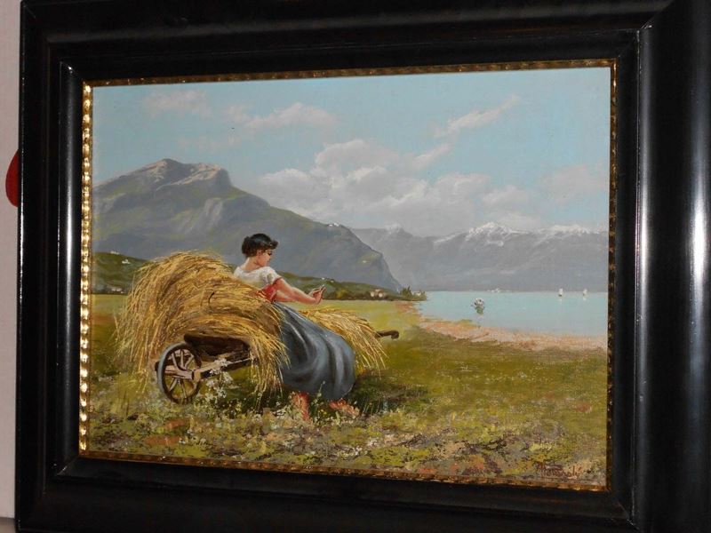 Adolfo Polaroli (1862-1952) Quiete sul lago  - Auction 19th and 20th Century Paintings - Cambi Casa d'Aste