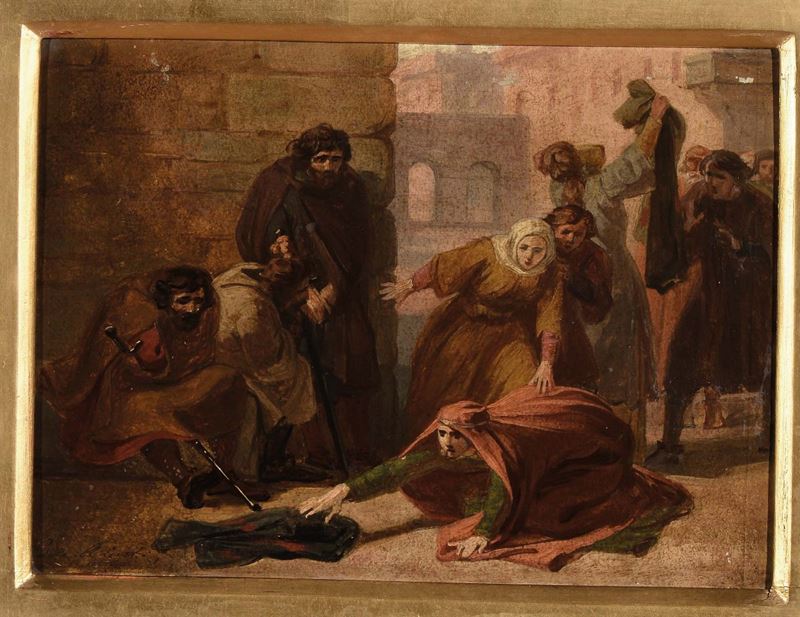 Carlo Arienti (1801-1873) Scena biblica  - Auction The Collestions of a Fine Bolognese Art Connoisseur - Cambi Casa d'Aste