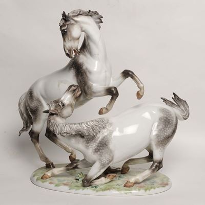 H. Meisel - Rosenthal - Germaniacavalli in Lotta