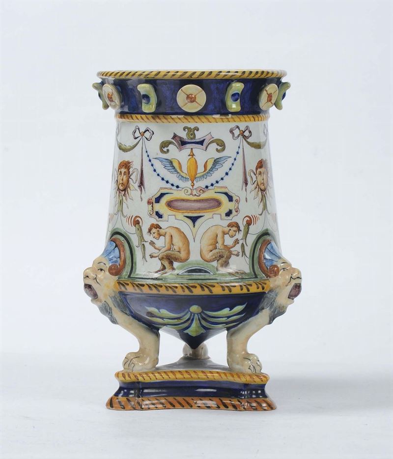 Vaso Ginori con decoro a grottesche  - Auction Antique and Old Masters - II - Cambi Casa d'Aste