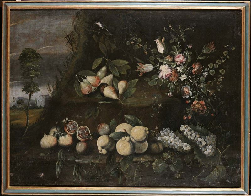 Scuola Italiana del XVIII secolo Natura morta con frutta  - Auction Old Masters - Cambi Casa d'Aste