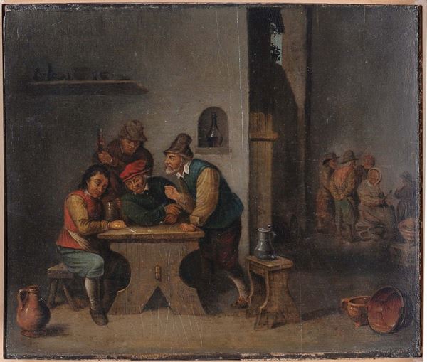 Adriaen Van Ostade (1610-1685), nei modi di Interno di taverna