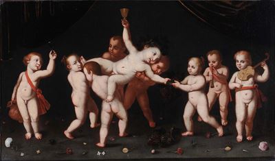Scuola Olandese del XVII Secologiochi di Putti