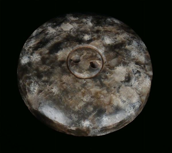 Jade disk, China, 20th century diameter cm 5