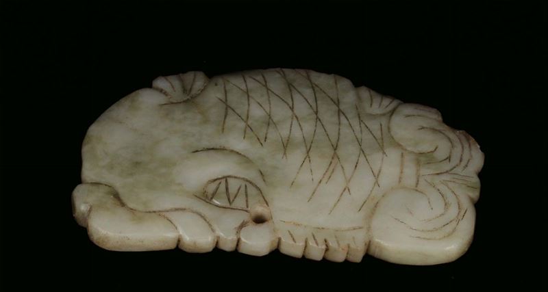 Jade fish, China, 20th century cm 10x6  - Auction Fine Chinese Works of Art - Cambi Casa d'Aste