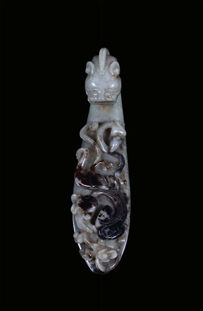 Fibbia in Giada, Cina, Dinastia Qing, Periodo Qianlong (1736-1795)