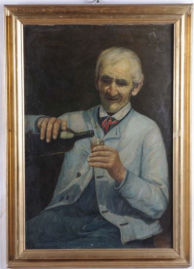 Josef Suss (1892-1961)bevitore di Vino