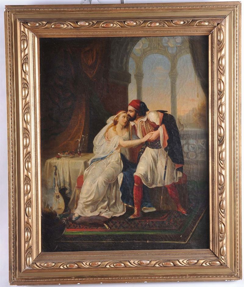 Francesco Hayez (1791-1882), scuola di Scena galante  - Auction Antique and Old Masters - II - Cambi Casa d'Aste