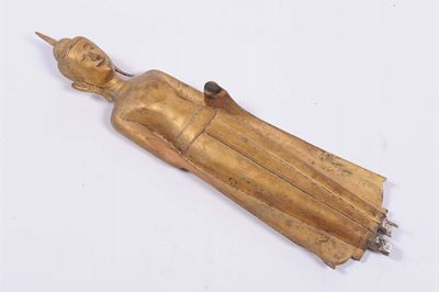 Scultura in Legno Dorato Raffigurante Buddha Thai