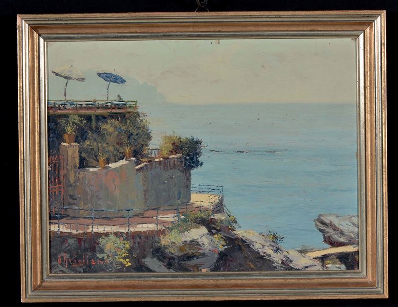 Giuseppe Arigliano (1917-1999) Passeggiata Anita Garibaldi  - Auction 19th and 20th Century Paintings - Cambi Casa d'Aste