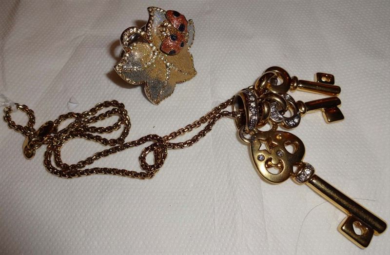  Collana in metallo placato oro  - Auction Vintage - Cambi Casa d'Aste