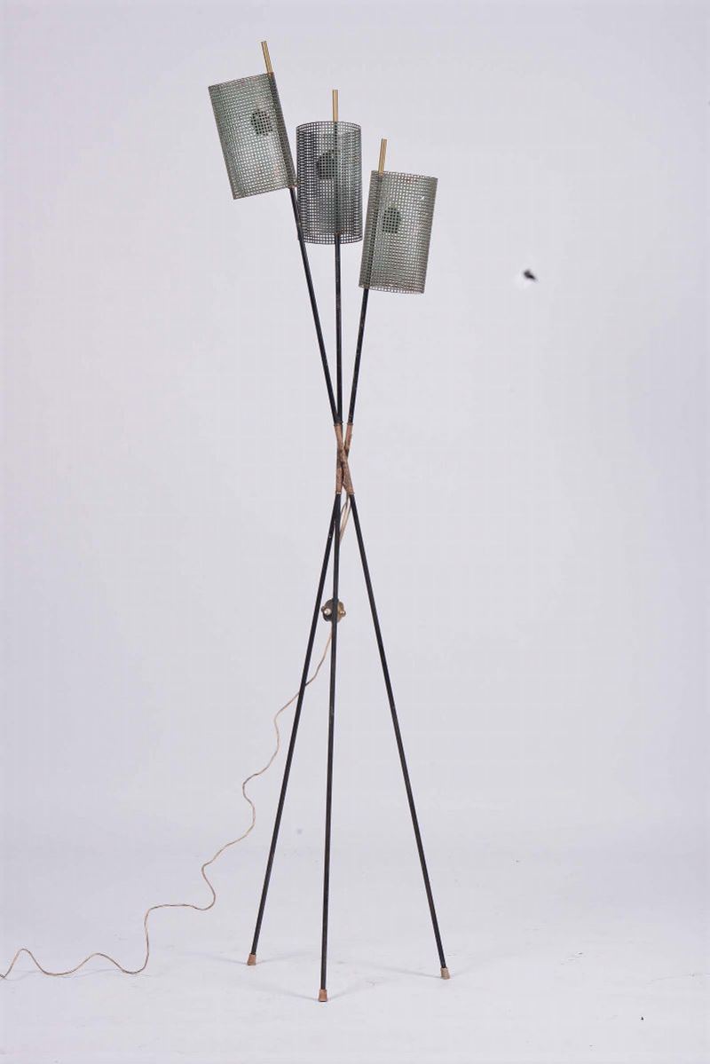 Lampada da terra a tre steli  - Auction Design - II - Cambi Casa d'Aste