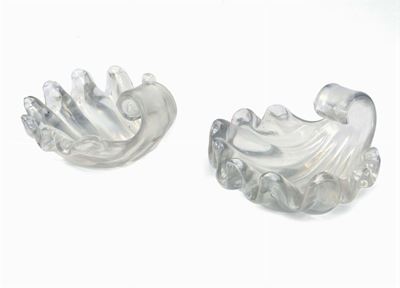 Ercole Barovier - Murano - Barovier & Toso - Muranocoppia di Ciotole a Grosse Costolature