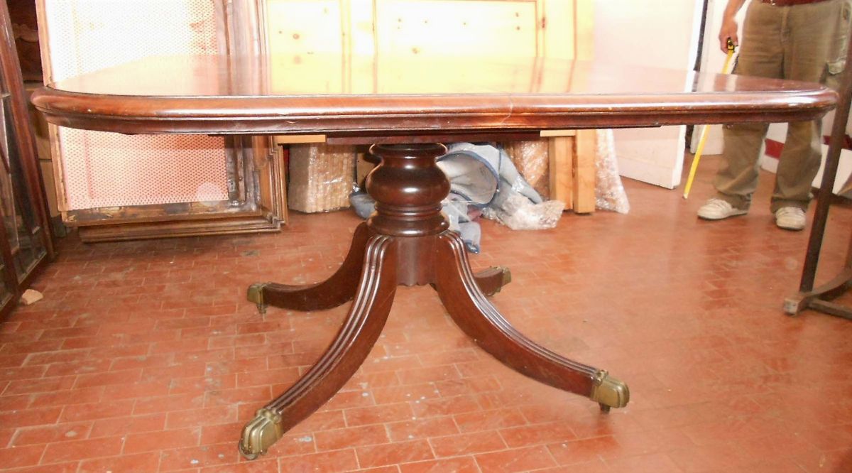Tavolo in Piuma di Mogano, Inghilterra XIX Secolo